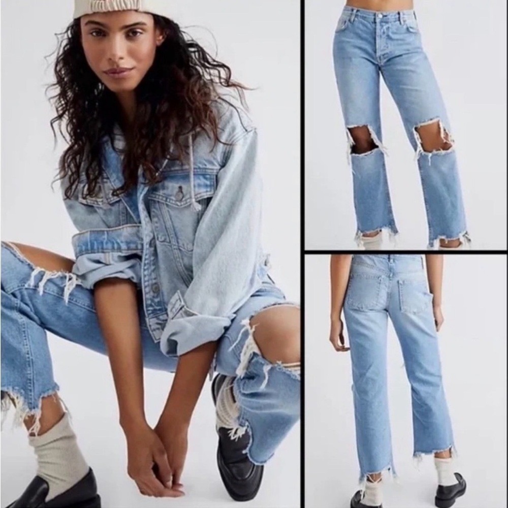 We The Free | Free People Maggie Mid-Rise Straight Leg Jeans